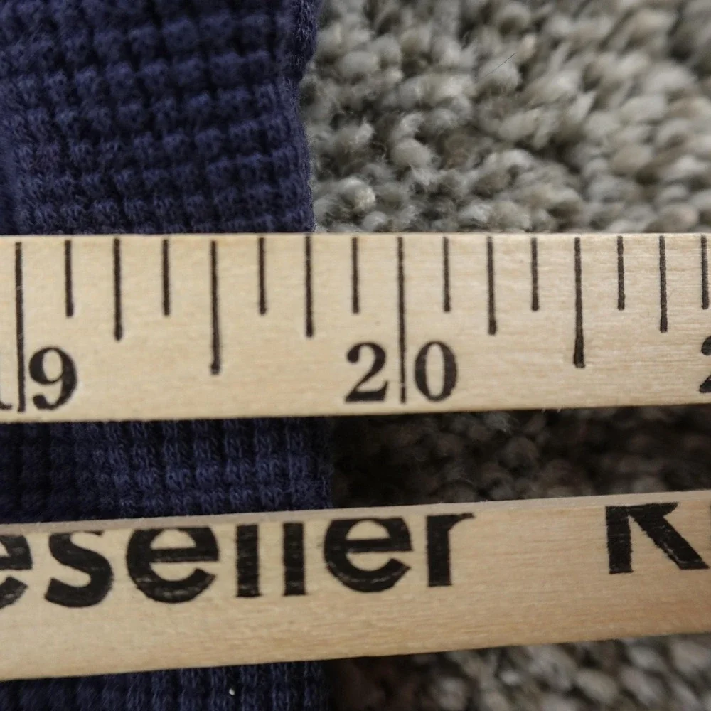 Banana‎ Republic Sweater Mens M Blue Waffle Knit 1/4 Zip Mock Neck Pullover Top